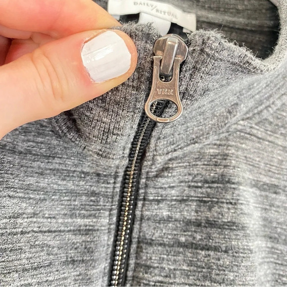 Daily Ritual 1/2 Zip Pullover Sweatshirt Women’s Plus Size XXL Heathered Gray LS - Picture 8 of 10